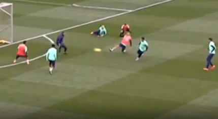 VIDEO - Barca: Hat-trick Messi la antrenament
