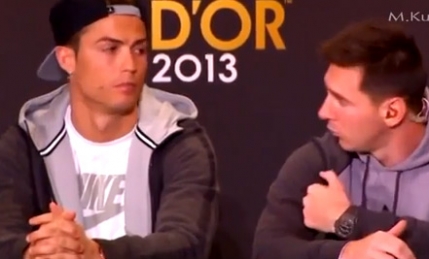 Cel mai amuzant moment de la Balonul de Aur intre Ronaldo si Messi (video)