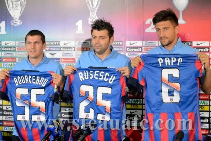 Steaua i-a prezentat pe Bourceanu, Rusescu si Papp