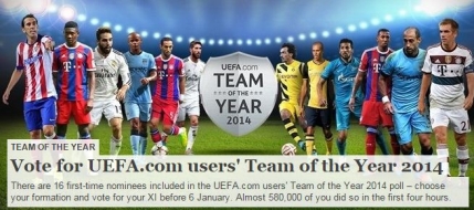 UEFA: 40 de jucatori pentru echipa anului