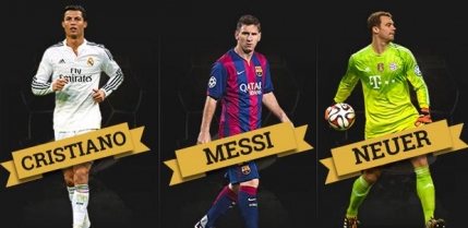 Balonul de Aur 2014: Messi, Ronaldo si Neuer finalisti