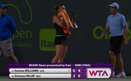 VIDEO Simona Halep nu si-a dat seama cand a castigat setul doi cu Serena Williams