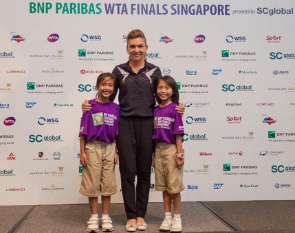 Simona Halep a revenit in Singapore pentru promovarea Turneului Campioanelor