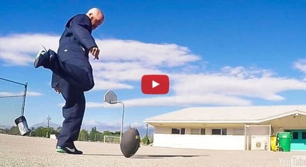 Este acesta cel mai bun executant din lume la loviturile cu mingea ovala (video GoPro)