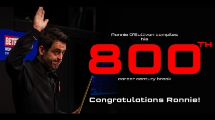 Cifra rotunda pentru Ronnie O'Sullivan: al 800-lea break de peste o suta din cariera!
