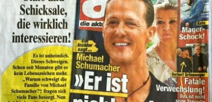 Coperta macabra cu Michael Schumacher