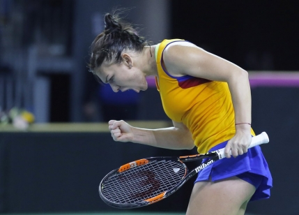 Fed Cup: Simona Halep castiga in trei seturi cu Andrea Petkovic. In primul set a suferit o cazatura urata
