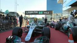 Lewis Hamilton, pole position in Azerbaidjan