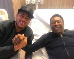 Gest frumos! Neymar l-a vizitat pe legendarul Pele in spital