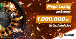 Mega câștig în Cazinoul Live Betano: 1.000.000 de lei la Ruletă