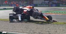 Verstappen si Hamilton s-au acrosat la Monza. Sistemul Halo a impiedicat o tragedie!