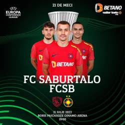 Saburtalo – FCSB (19:00). Cu gandul la grupele Conference League
