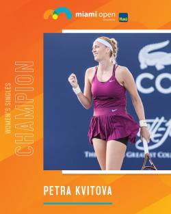 Petra Kvitova, campioană în premieră la Miami. Capitolul la care o egalează pe Simona Halep